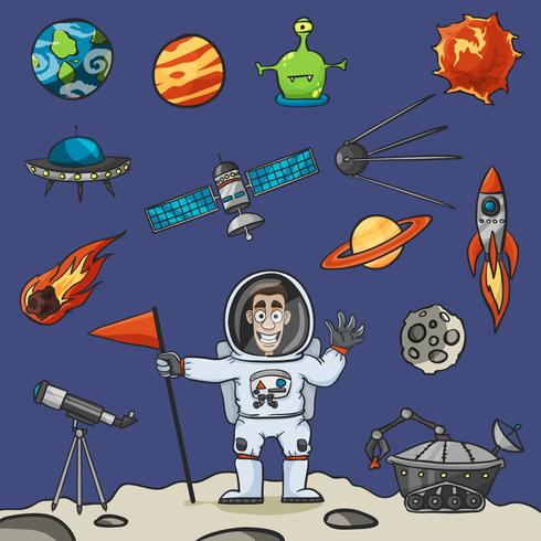 Space Elements Set vector