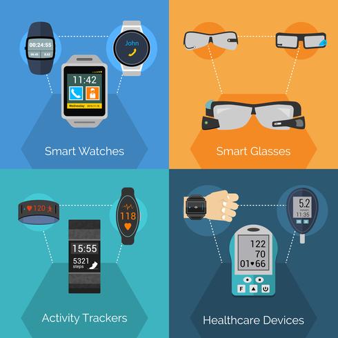 Wearable Technology Set vector