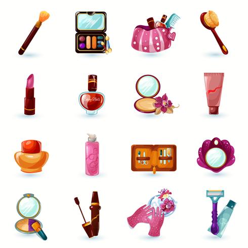 Cosmetics Icons Set vector