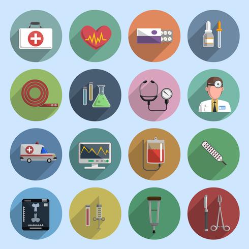 Icono de medicina multicolor plano vector