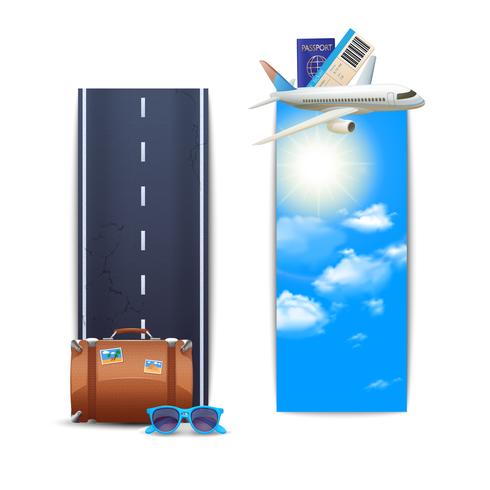 Travel Banners Vertical vector