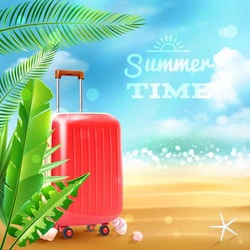 Travel Suitcase Background vector