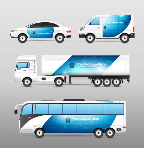 Diseño de publicidad de transporte vector
