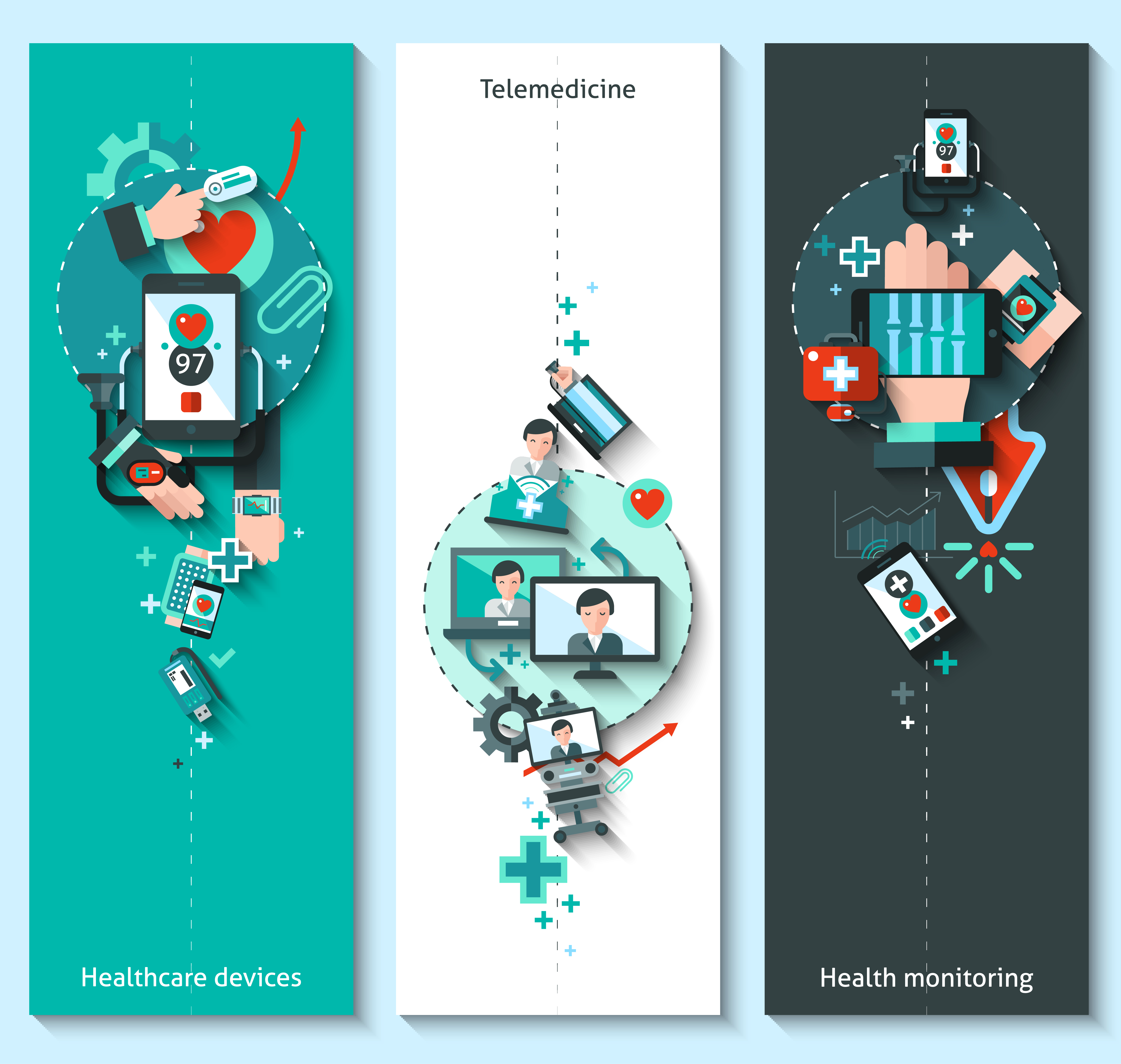Digital Medicine Banners Vertical 462571 Vector Art at Vecteezy