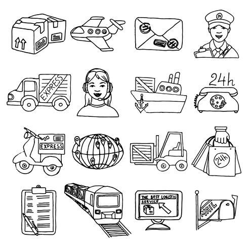 Logistic Icons Set vector