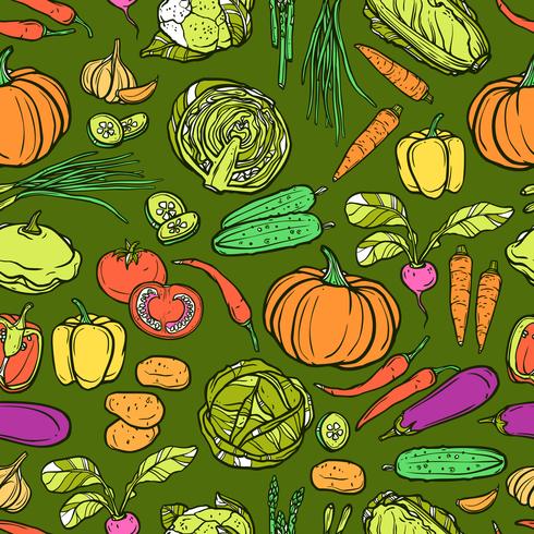 Vegetables Seamless Pattern vector
