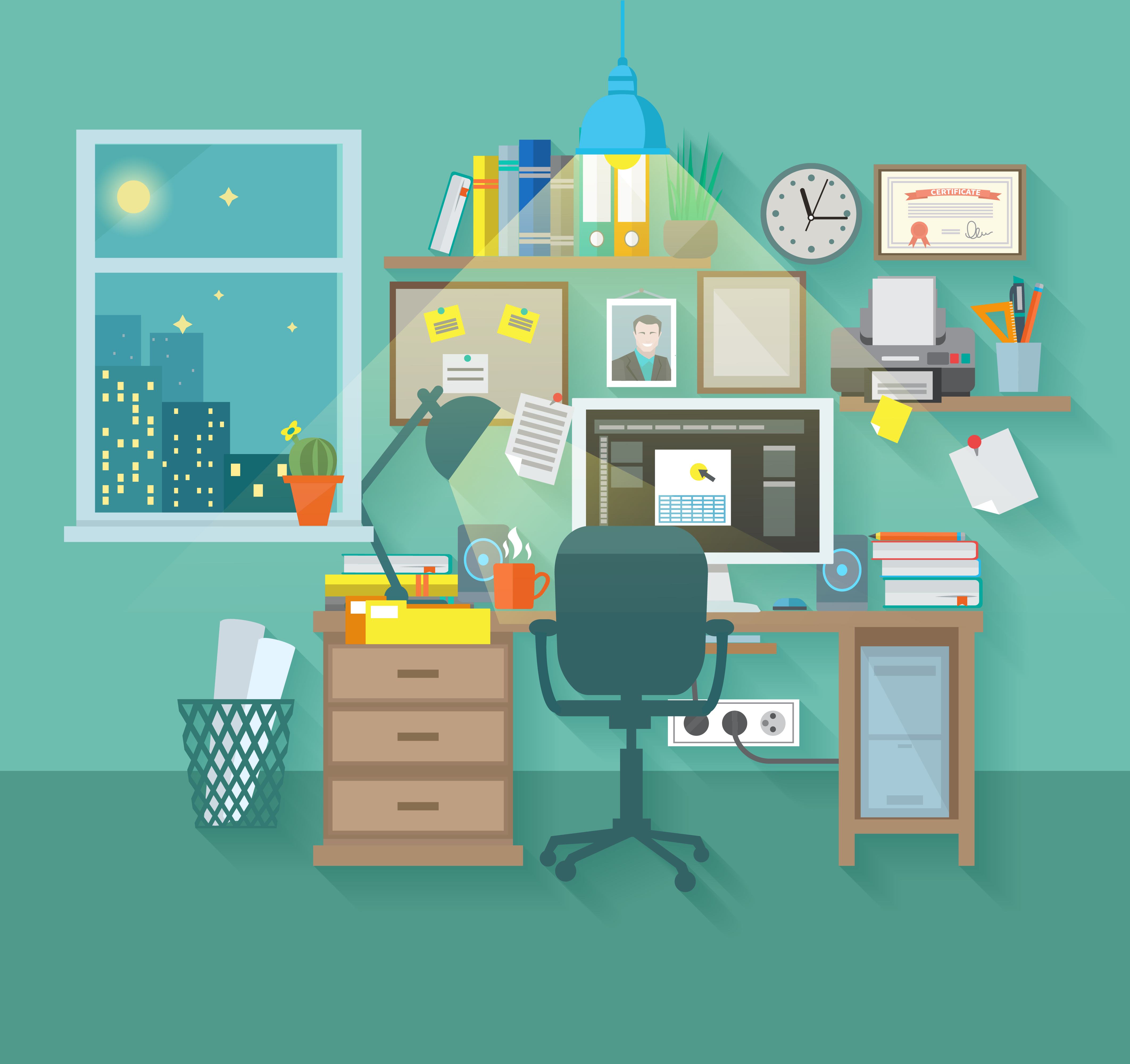 workspace-in-room-462663-vector-art-at-vecteezy