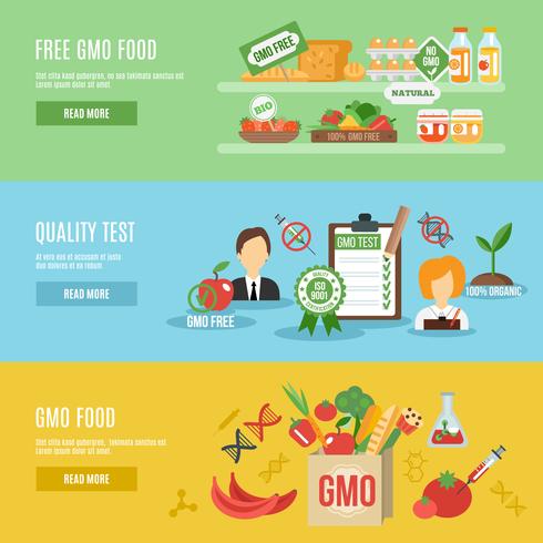 Gmo Banner Set vector