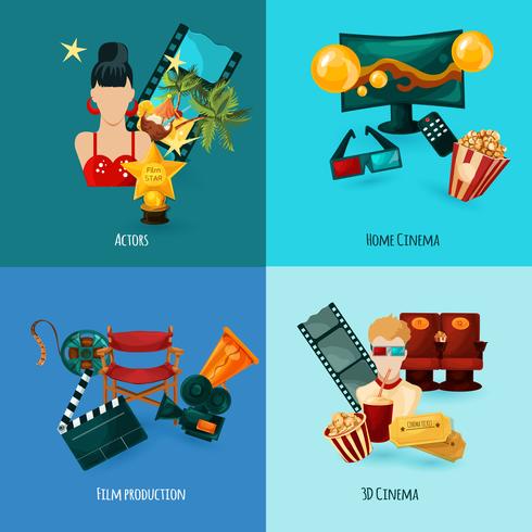 Cinema Cartoon Set vector