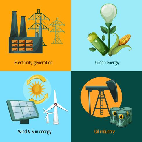 Energy Icon Set vector