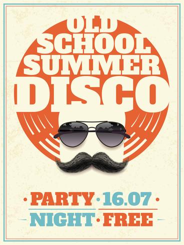 Sunglasses Retro Poster vector