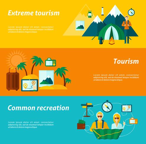 Tourist Banner Set vector