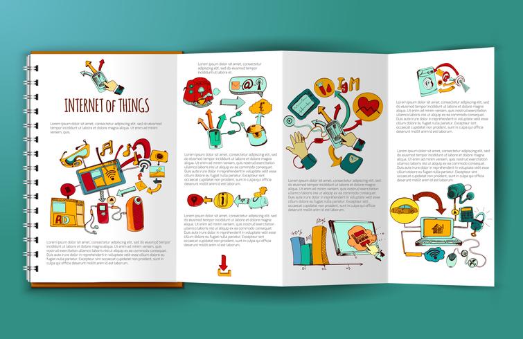 Internet Of Things Brochure vector