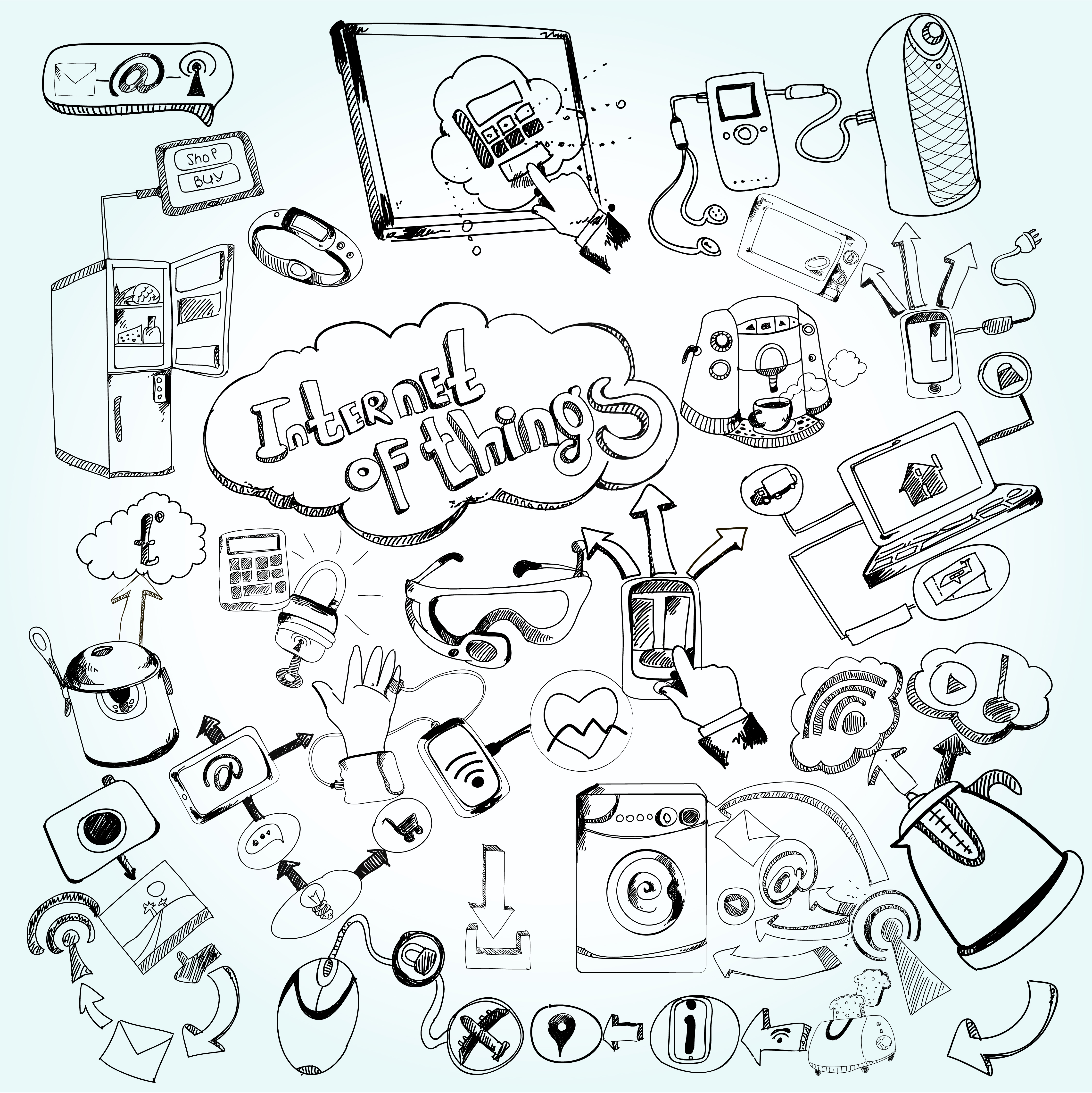 Internet Of Things  Doodles  Download Free Vectors 