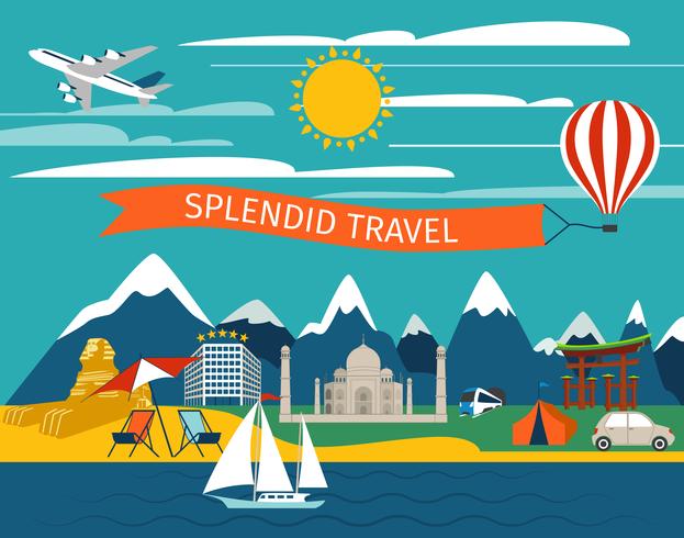 Splendid Travel Background vector