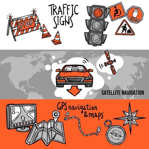 Navigation Banner Set vector