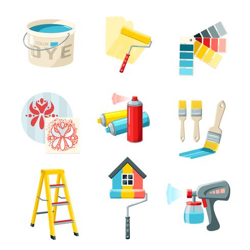 Painting Work Set vector