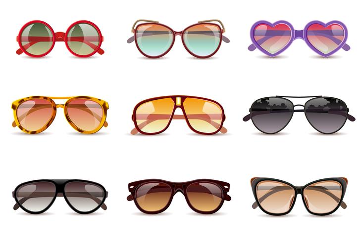 Sunglasses Realistic Set vector