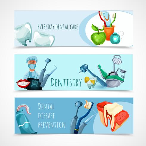 Estomatología Banner Set vector