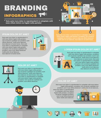 Conjunto de infografías de marca vector