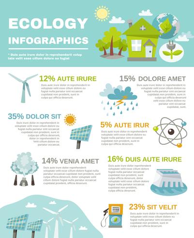 Infografía de energía ecológica vector
