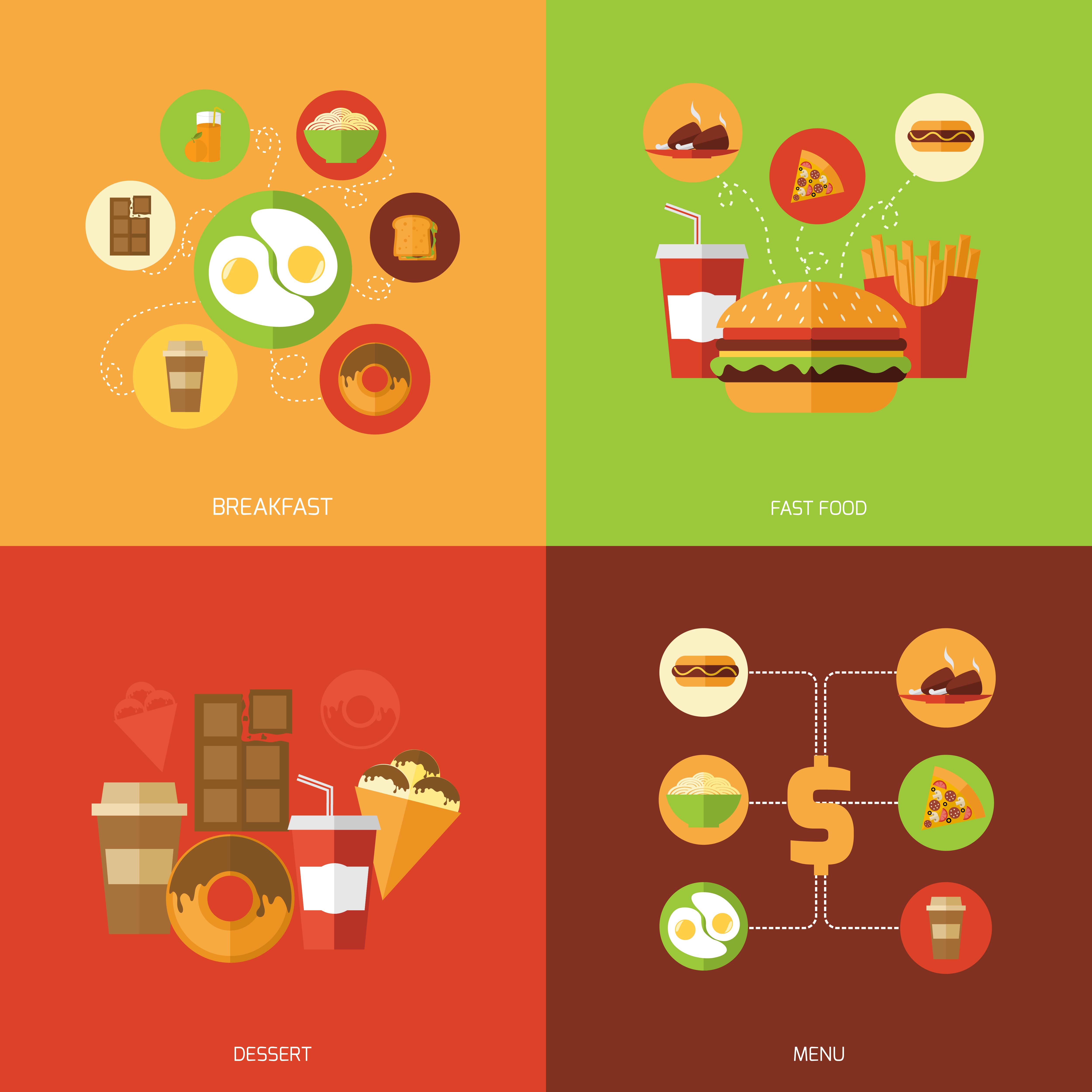 Fast Food Design Concept 463072 Vector Art at Vecteezy