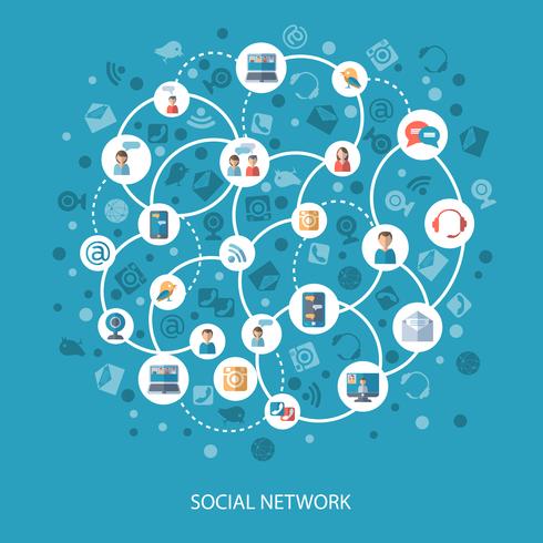 Social networks communication concept vector