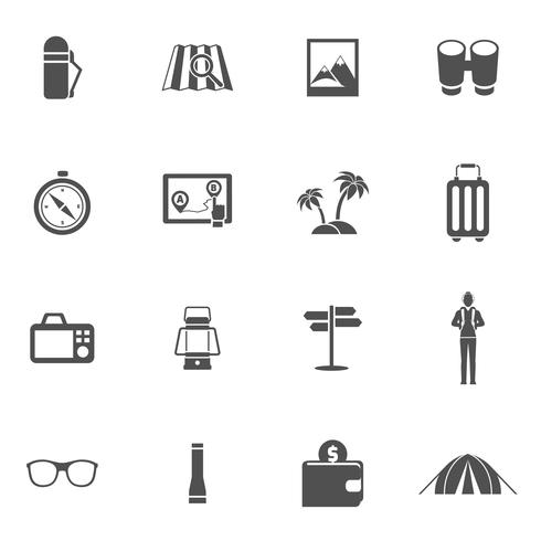 Tourist Icons Set vector