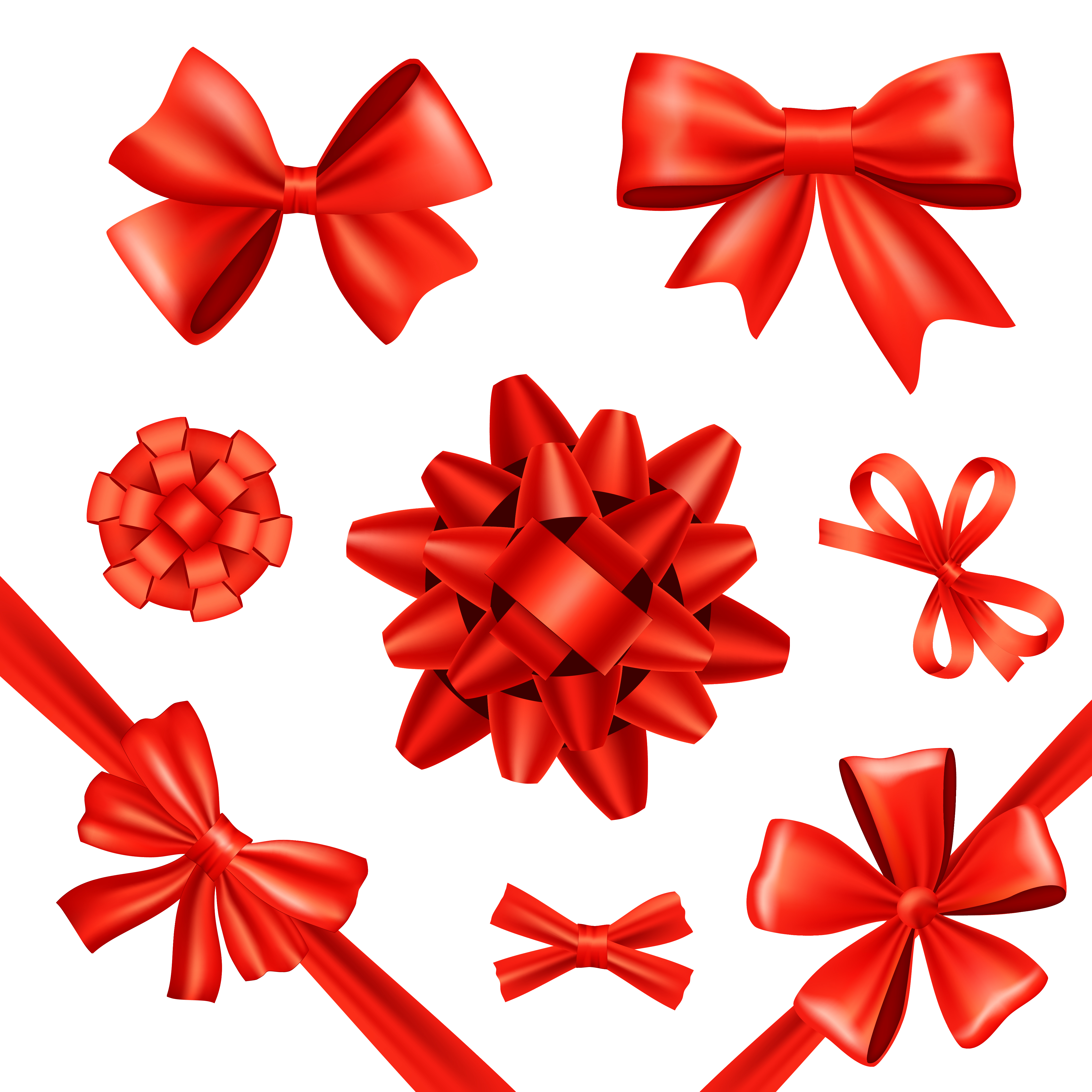 Gift Bows And Ribbons 463110 Vector Art at Vecteezy