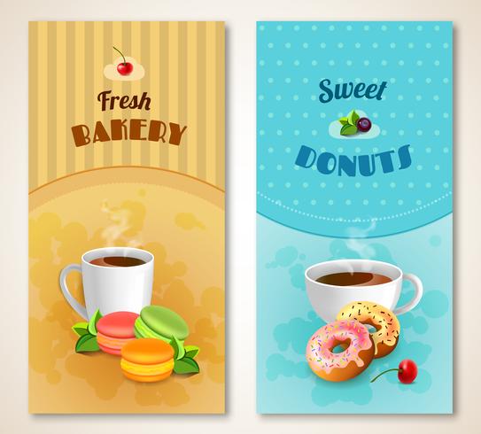 Panadería Banner Set vector