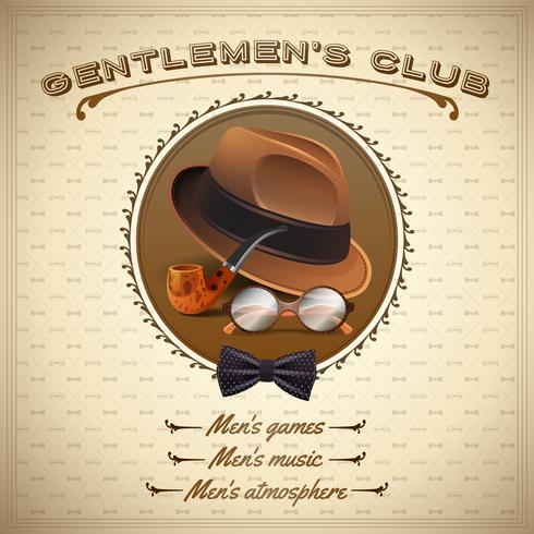 Vintage Gentlemen Poster vector