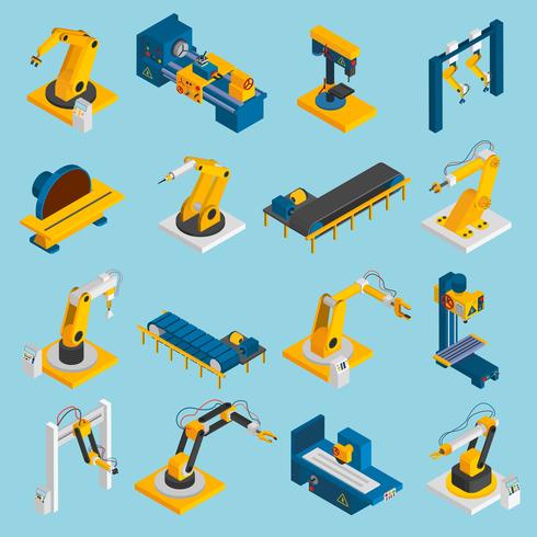 Isometric Robot Machinery vector