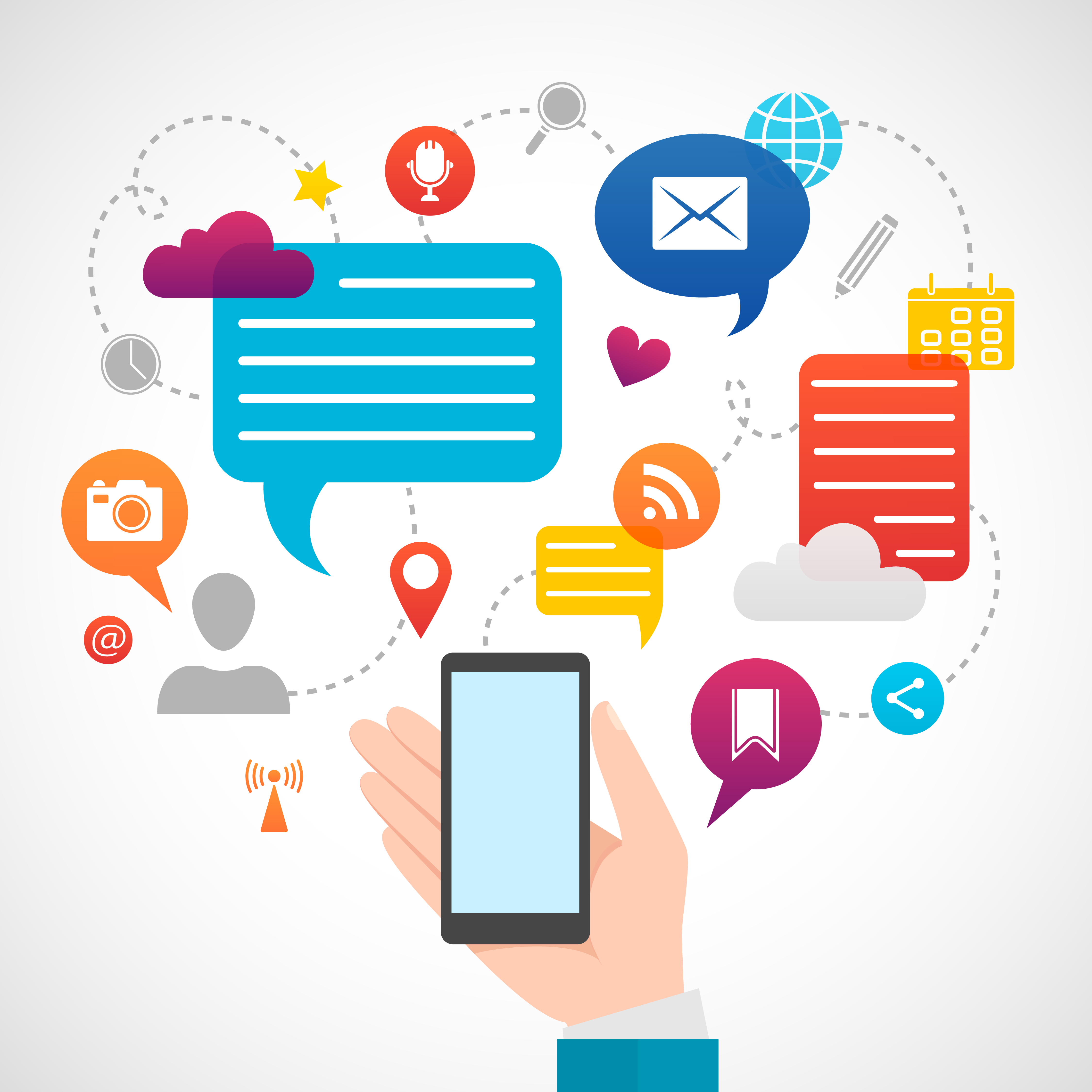 Mobile social network media concept 463244 Vector Art at Vecteezy