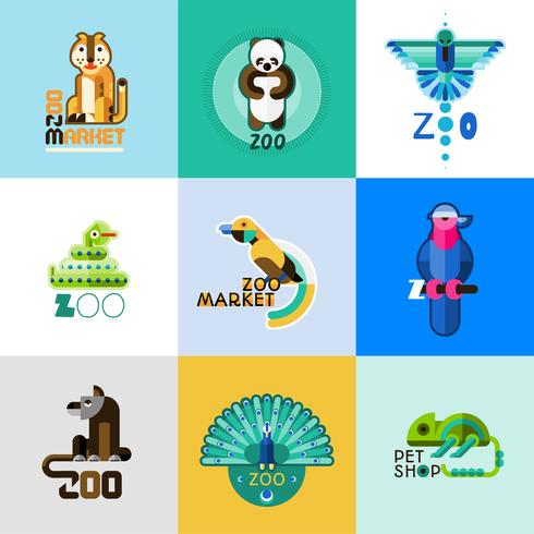 Zoo Logo Set vector