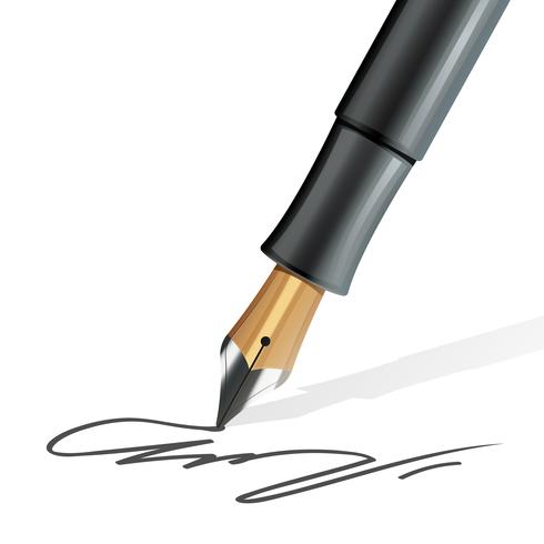 Fountain Pen Realistic vector