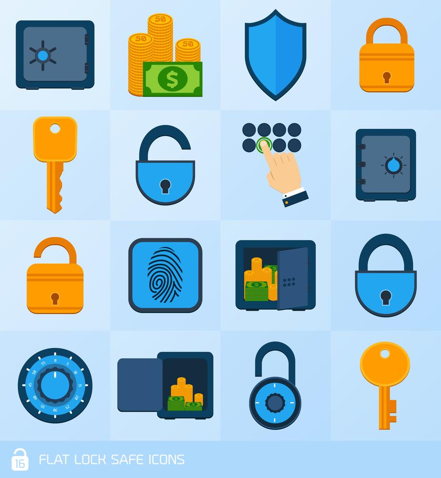 Lock safe elements 463300 Vector Art at Vecteezy