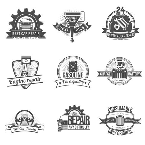 Auto Service Emblem vector