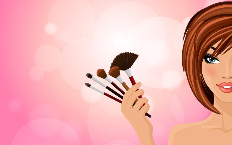 Make up background vector