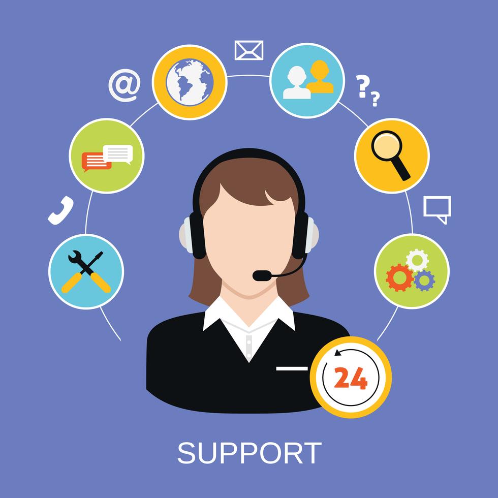 Customer Support Service 463369 Vector Art at Vecteezy