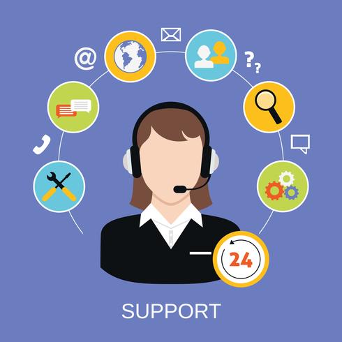 Customer Support Service vector