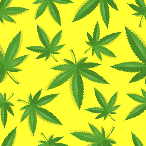 Seamless marijuana cannabis pattern vector