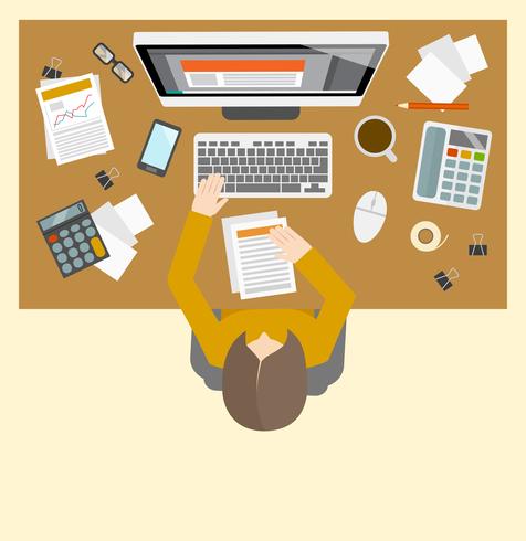 Accounter management workplace vector