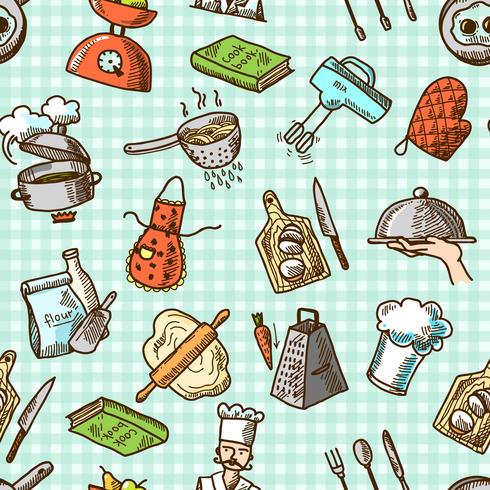 Cooking Icons Seamless Pattern Download Free Vectors Clipart Graphics Vector Art