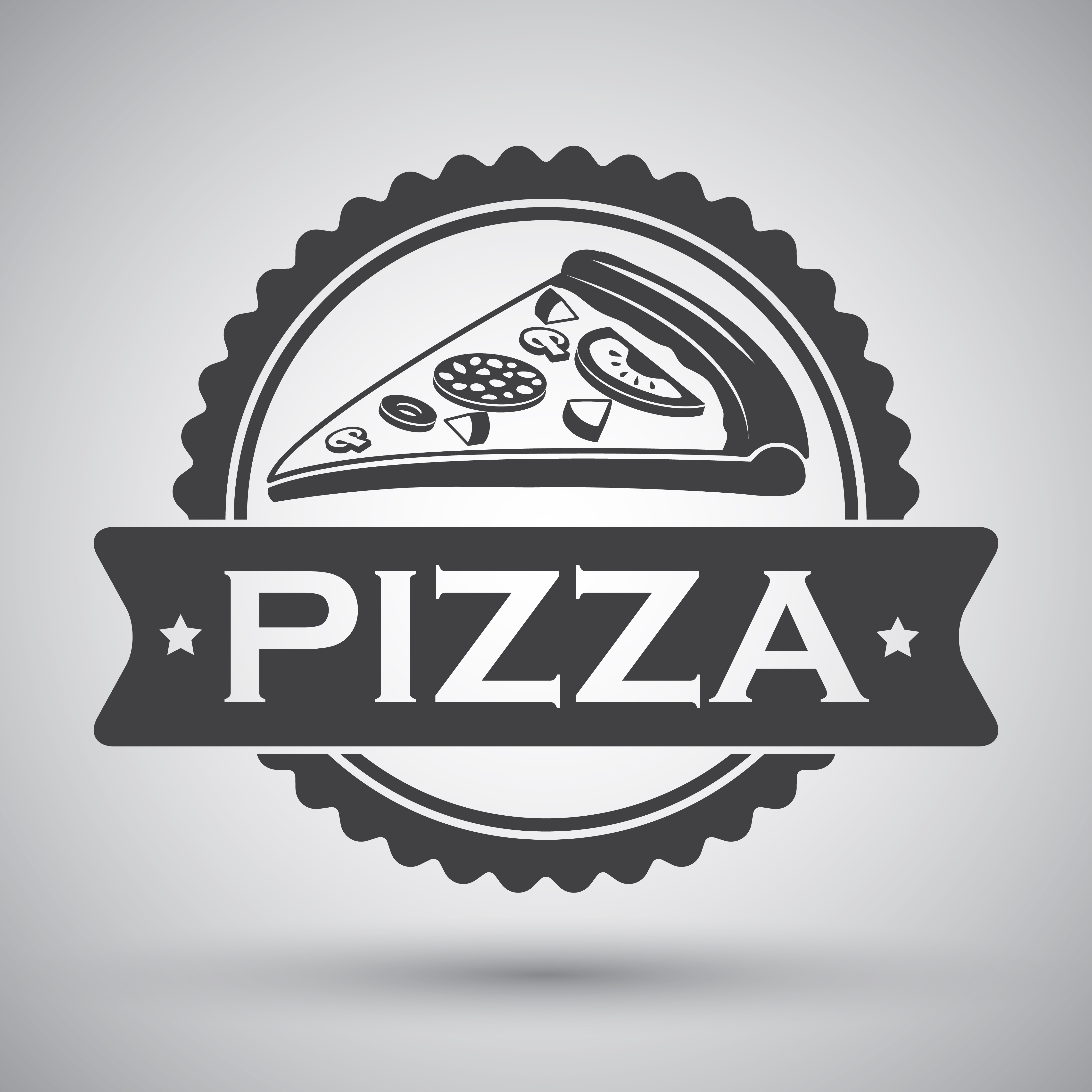 Pizza slice emblem 463444 Vector Art at Vecteezy