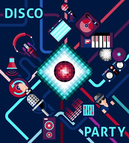 Disco Party Background vector