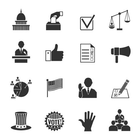 Elections icons set vector