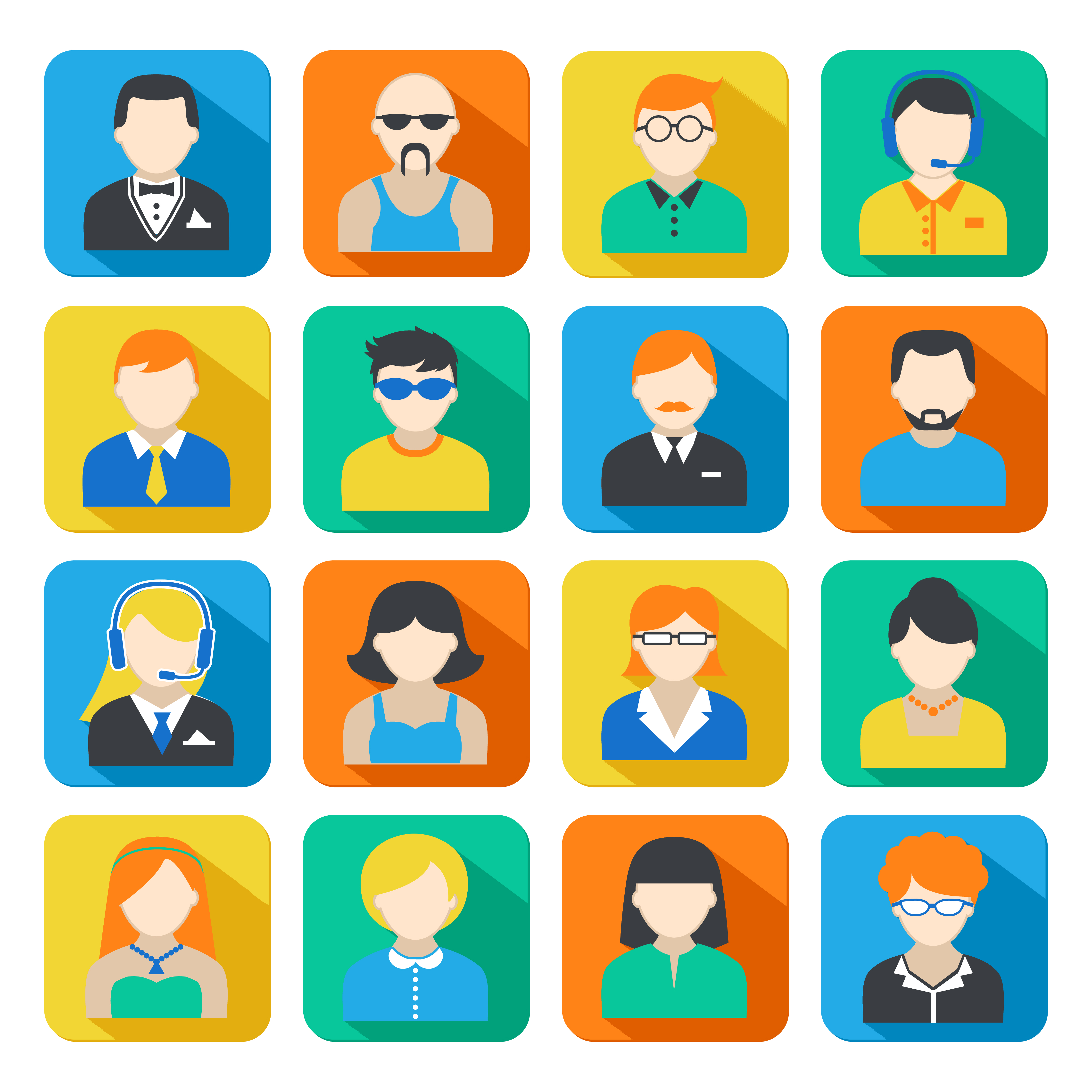 Business Avatar Icons Set 463470 Vector Art at Vecteezy