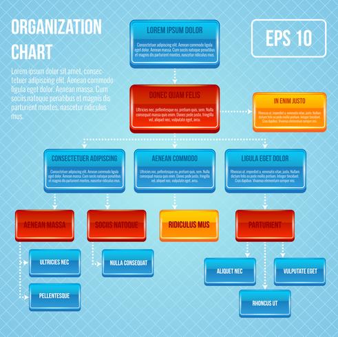 Organizational chart 3d concept vector