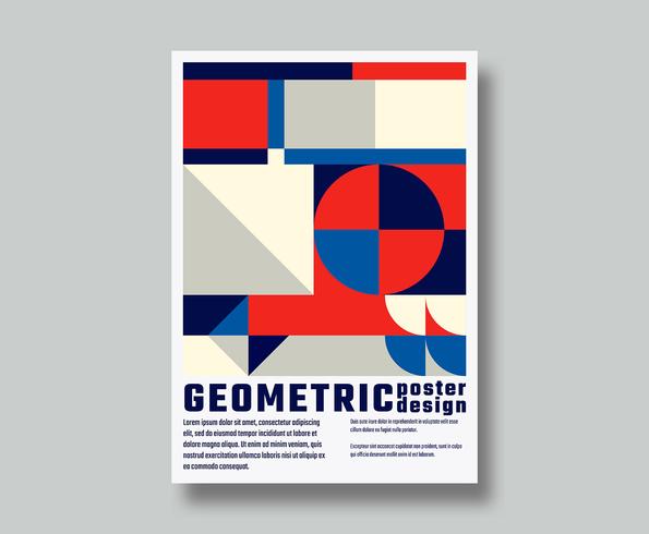 Diseño de cartel geométrico vector