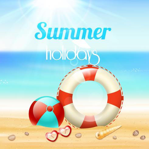 Summer holiday vacation travel background vector